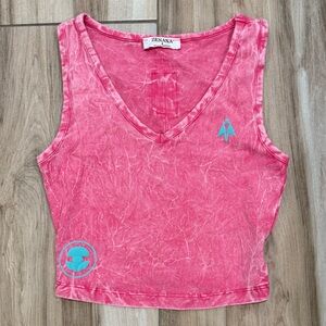 NWT MAP V-Neck Crop Top POWER ON A TEE